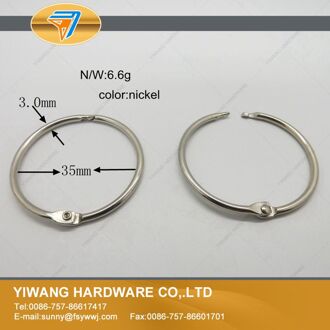 Fabrikant direct vernikkelen kaart collectie ring open ring 10 stks ring voor goederen collectie 35mm