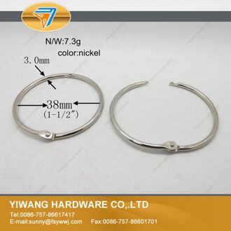 Fabrikant direct vernikkelen kaart collectie ring open ring 10 stks ring voor goederen collectie 38mm