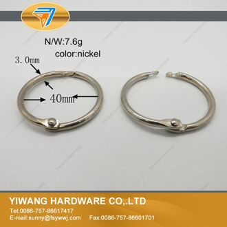 Fabrikant direct vernikkelen kaart collectie ring open ring 10 stks ring voor goederen collectie 40mm