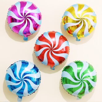 Fabrikanten Directe Verkoop 18-Inch Cirkel Lolly Aluminium Film Ballon Kinderen Birthday Party Decoratieve Snoep Folie Ballon Alpine Sugar roos rood