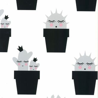 Fabs World Fabulous World Behang Cactus Grijs En Roze 67102 Multikleur