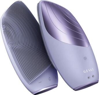 Face Cleansing Brush Geske Sonic Thermo Facial Brush 6 in 1 Purple 1 st