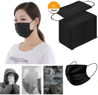 Face Mask Proof Protect Face Mouth Cover Outdoor Youre Too Close 20 pcs Black
