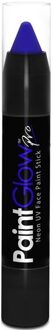 Face paint stick - neon blauw - UV/blacklight - 3,5 gram - schmink/make-up stift/potlood - Schmink