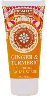 Face Scrub Beauty Formulas Ginger & Turmeric Facial Scrub 150 ml