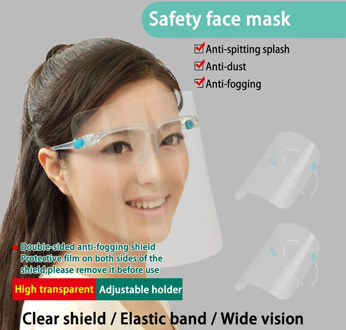 Face Shield Anti-spray Kitchen Anti-fog Anti-Oil Protect Eyes Clear Face Cover Transparent Facemask A50