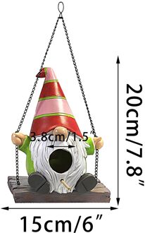 Faceless Pop Vogel Huis Tuin Goblin Vogel Huis Kunstmatige Outdoor Vogel Huis Opknoping Vogel Huis Decor Outdoor Vogelnest Hut