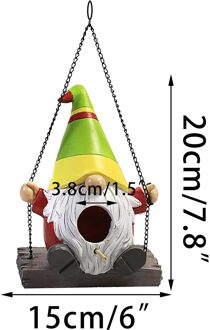 Faceless Pop Vogel Huis Tuin Goblin Vogel Huis Kunstmatige Outdoor Vogel Huis Opknoping Vogel Huis Decor Outdoor Vogelnest Hut