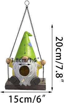 Faceless Pop Vogel Huis Tuin Goblin Vogel Huis Kunstmatige Outdoor Vogel Huis Opknoping Vogel Huis Decor Outdoor Vogelnest Hut