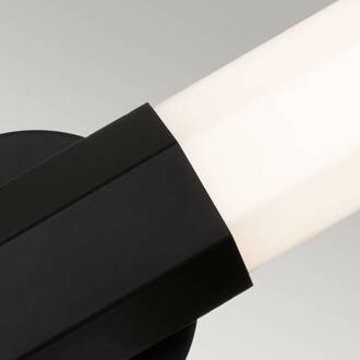 Facet Dual LED badkamer wandlamp, zwart, 2-lamps, breedte 66 cm zwart, opaal