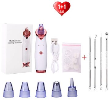 Facial Comedondrukker Elektrische Pore Cleaner Meeëter Zwarte Punt Stofzuiger Tool Zwarte Vlekken Porie Schonere Machine Acne Kit