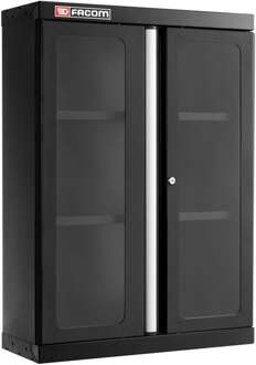 Facom Bovenkast | met 2 glazen deuren | zwart | JLS3-MHSPVBS JLS3-MHSPVBS