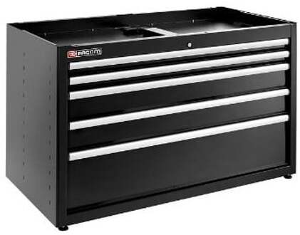 Facom Jetline kast | extra breed | 5 lades | zwart | JLS3-MBD5TBS JLS3-MBD5TBS