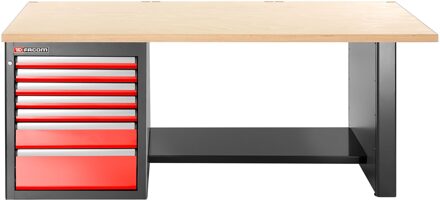 Facom JLS3 Werkbank | 7 Laden | Houten Bovenblad | Laag - JLS3-2MW7DL
