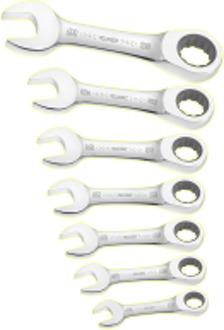 Facom korte ratelringsteeksleutels | 7-delig | E111104 - E111104