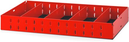 Facom Matrix Legplank met 4 Verwijderbare Tussenschotten | 682,5x375x90mm - U50030030