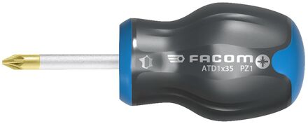 Facom Protwist® Schroevendraaier | Korte Pozidriv® Bled | 1 x 125 mm - ATD1X25
