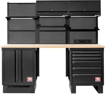 Facom RWS2 - 2,17m Set | Houten Werkblad | Zwart - RWS2-11BS