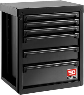 Facom RWS2 Zwart Lage Kast met 6 Lades - RWS2-MBS6TBS