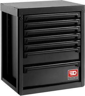 Facom RWS2 Zwart Lage Kast met 7 Lades - RWS2-MBS7TBS