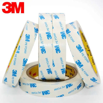 Factory direct sales 3M 1600T Double Coated Polyethylene Foam tape /Double Sided Tape white 1MM thickness ,die cut to any size