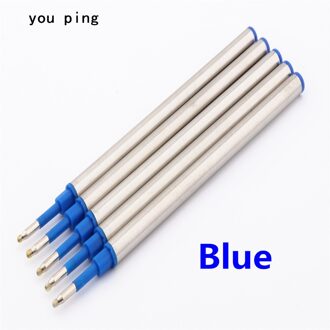 Factory outlets 5 pcs Blauw Rode Inkt Vullingen Medium Nib Rollerball Pen School student kantoorbenodigdheden Supplies 5stk ink blauw
