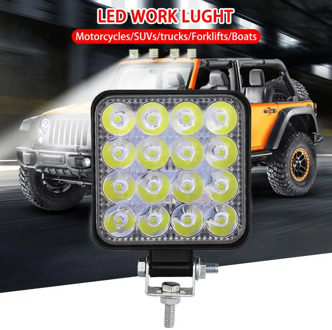 Factory Price Square 48W LED Work Light 12V 24V Off Road Flood Spot Lamp For Car Truck SUV 4WD lamp light bulbs Wholesale CSV