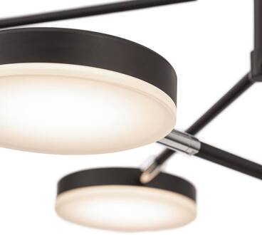 Fad LED hanglamp draaibare kappen 6-lamps zwart, wit