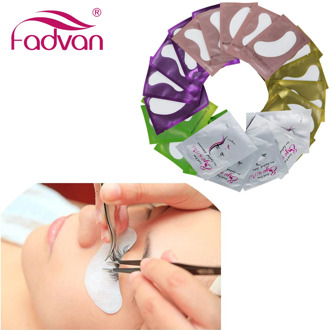 Fadvan Eyelash Patches for Building 50 Pairs Lint Free Makeup Lashes for Extensions Grafting Under Eye Pads