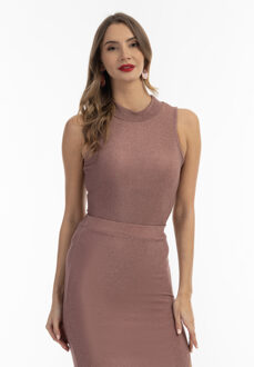 faina bodysuit in glitterlook Roze