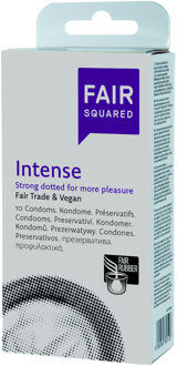 Fair Squared Intense 10 Condooms Met Nopjes Transparant - 53 (omtrek 11-11,5 cm)