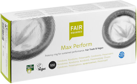 Fair Squared MaxPerform Eco Fair Trade Condooms 100 stuks Transparant - 53 (omtrek 11-11,5 cm)