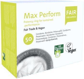 Fair Squared MaxPerform Eco Fair Trade Condooms 50 stuks Transparant - 53 (omtrek 11-11,5 cm)