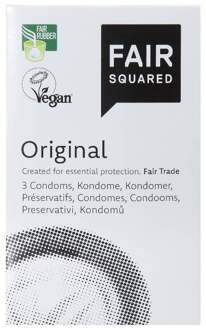 Fair Squared Original Eco Fair Trade Condooms 3 stuks Transparant - 53 (omtrek 11-11,5 cm)