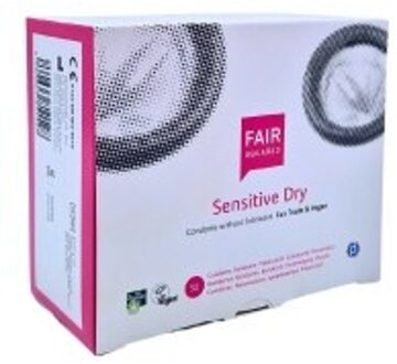 Fair Squared Sensitive Dry Eco Condooms Zonder Glijmiddel 50 stuks Transparant - 53 (omtrek 11-11,5 cm)