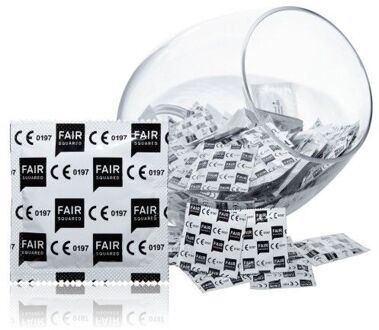 Fair Squared XL 60mm Eco Fair Trade Condooms 100 stuks (2026-07) Transparant - 60 (omtrek 12-13 cm)