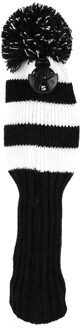 Fairway Metaal Hout Rood/Zwarte Golf Headcover Knit Pom Head Cover Set Duurzaam Slijtvast YA88