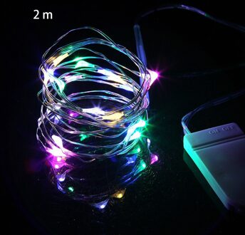 Fairy Licht Koperdraad Christmas Night Romantische Decor Waterdichte Chain Led Mini Party Wedding Batterij Aangedreven Guirlande kleurrijk / 1m