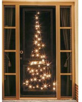 Fairybell deurboom 60 lampjes warmwit - 210 CM Zwart