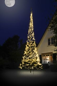 Fairybell Vlaggenmast kerstboom - 1050 lampjes - Warm wit