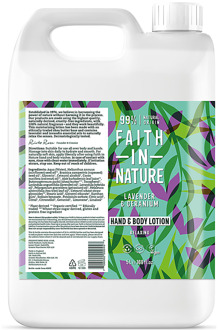 Faith in Nature Hand & Bodylotion - Lavendel & Geranium 5L
