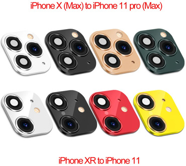 Fake Camera Lens Sticker Luxury Mobile Phone Upgrade Cover Screen Protector for iPhone XR X Change to iPhone 11 Pro Max