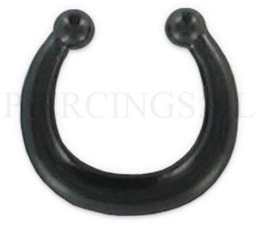 Fake septum plat zwart