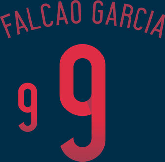 Falcao Garcia 9 - Officiële Colombia Shirt Uit Bedrukking WK 2014