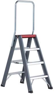 Falco FDO 4 Trap - Dubbel - Aluminium met coating - 2 x 4 treden - max. werkhoogte 2.95 m.