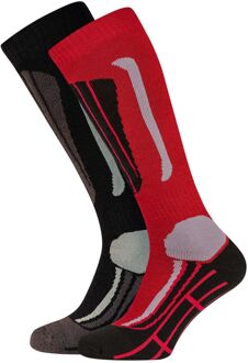 Falcon 2-Pack Skisokken 43-46 Rood