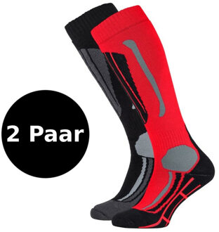 Falcon 2-pack Skisokken Dames 35-38 Rood