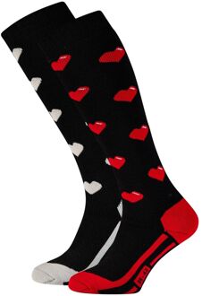 Falcon 2-Pack Skisokken Dames 35-38 Zwart