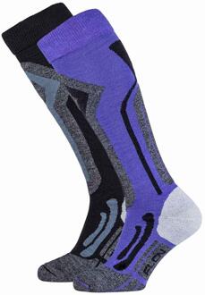 Falcon Blunt  Wintersportsokken - Maat 35-38 - Vrouwen - blauw/grijs/paars