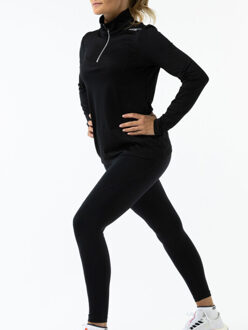 Falcon cheetah hardloop t-shirt lange mouw zomer dames - Zwart